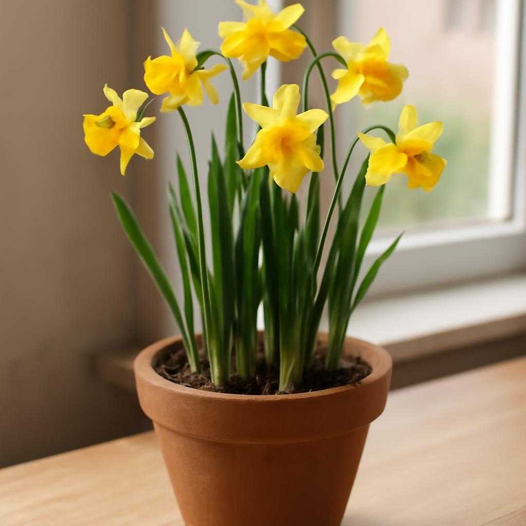 нарциссы в горшке