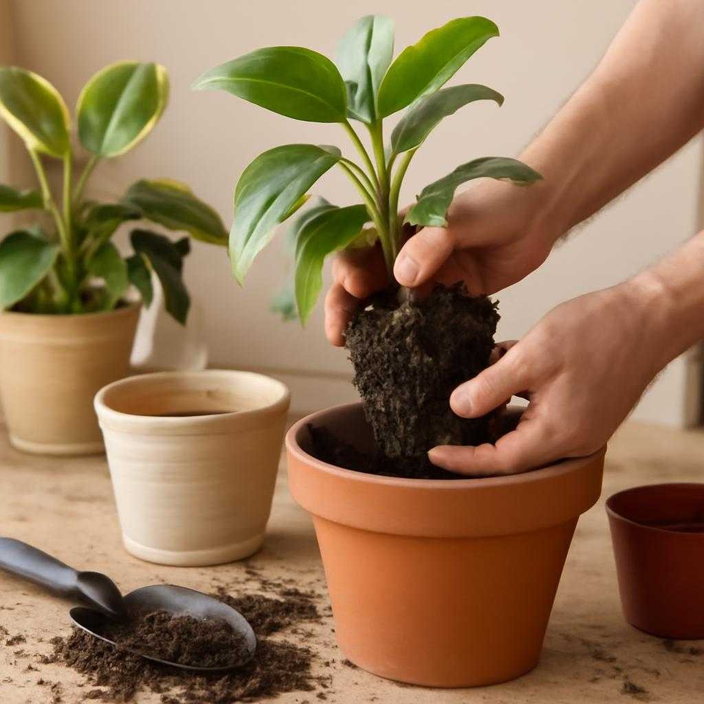 пересадка комнатных растений