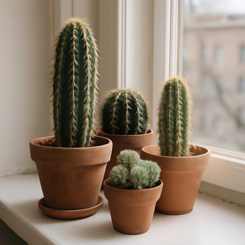 кактусы северного окна