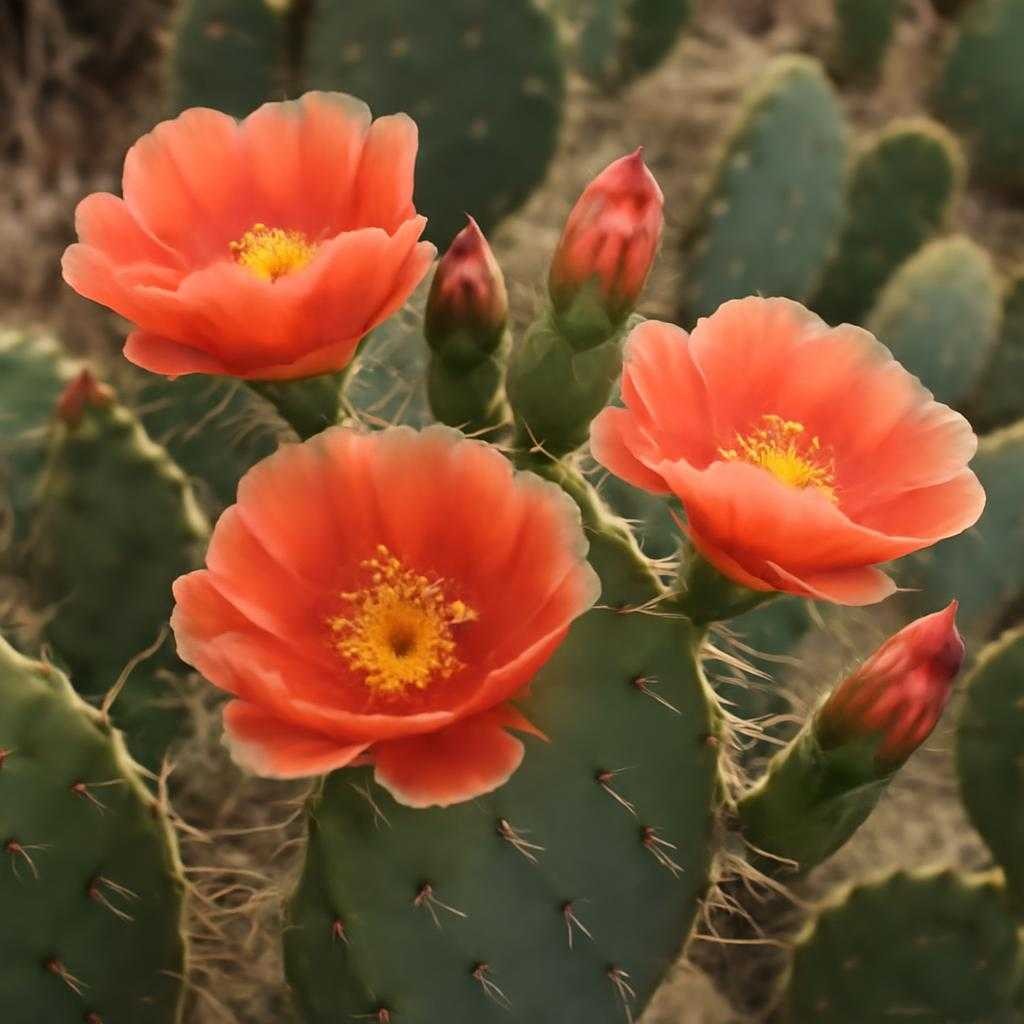 цветение кактусов